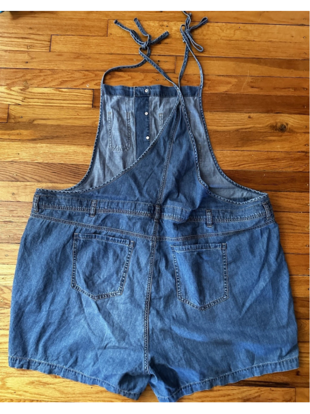 Torrid 5 Inch Lightweight Denim Shortall Overalls Plus Size 24 NWT Summer - Picture 8 of 8